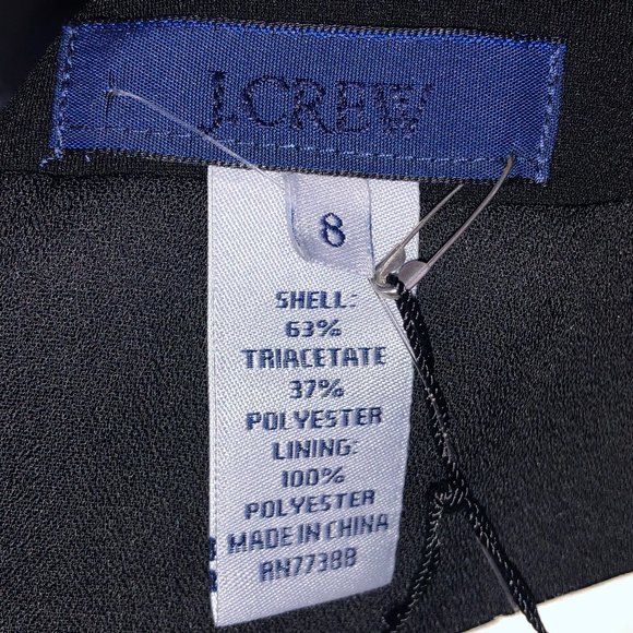 J. Crew‎ Black Dress Size 8 NWT - Picture 5 of 6